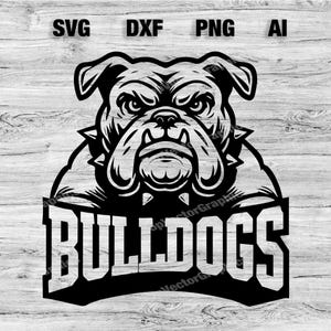 Bulldogs School Sport Team Logo SVG, PNG, PDF, Ai, Dxf File Baseball