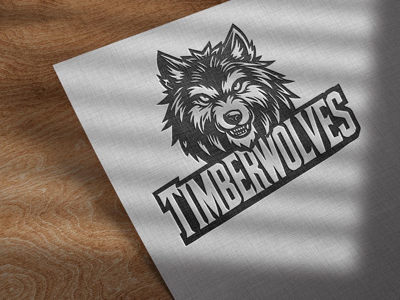 Timberwolf Vector Logo Timberwolves Sport Team Logo SVG, PNG, Dxf, Ai File | Baseball ...