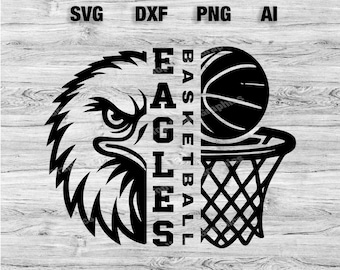 Eagles Basketball Sport SVG, PNG, Dxf, File Ai / Eagles Basketball Design, Eagles T-Shirt Design, Scuola SVG Cameo, Cricut Instant Download