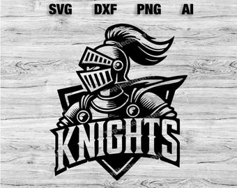 Knight Sport Team Logo SVG, PNG, Dxf, Ai Datei | Baseball, Basketball, Football, Fußball Design Silhouette, Cameo, Cricut Sofort Download