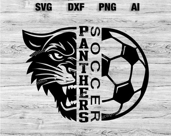 Panthers fotbollssport SVG, PNG, Dxf, AI-fil | Panthers fotbollsdesign, Eagles T-shirtdesign, skola SVG Cameo, Cricut direktnedladdning