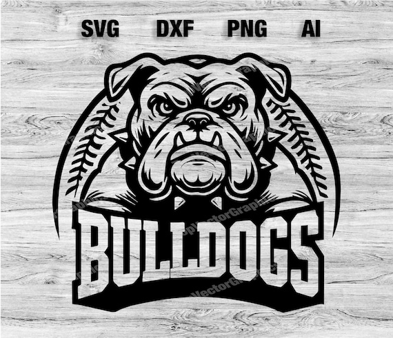 Bulldogs Baseball Sport  SVG, PNG, Dxf, Ai File | Bulldogs Baseball Design, Mascot T-Shirt Design, School SVG Cameo, Cricut Instant Download