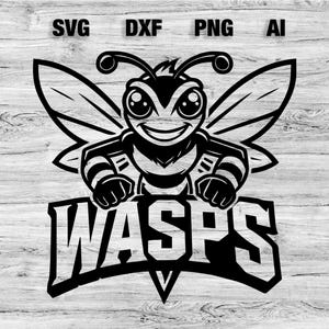 Wasps Sport Team Logo SVG, PNG, Dxf, Ai File | Baseball, Basketball, Football, Soccer Design Cameo, Cricut Instant Download