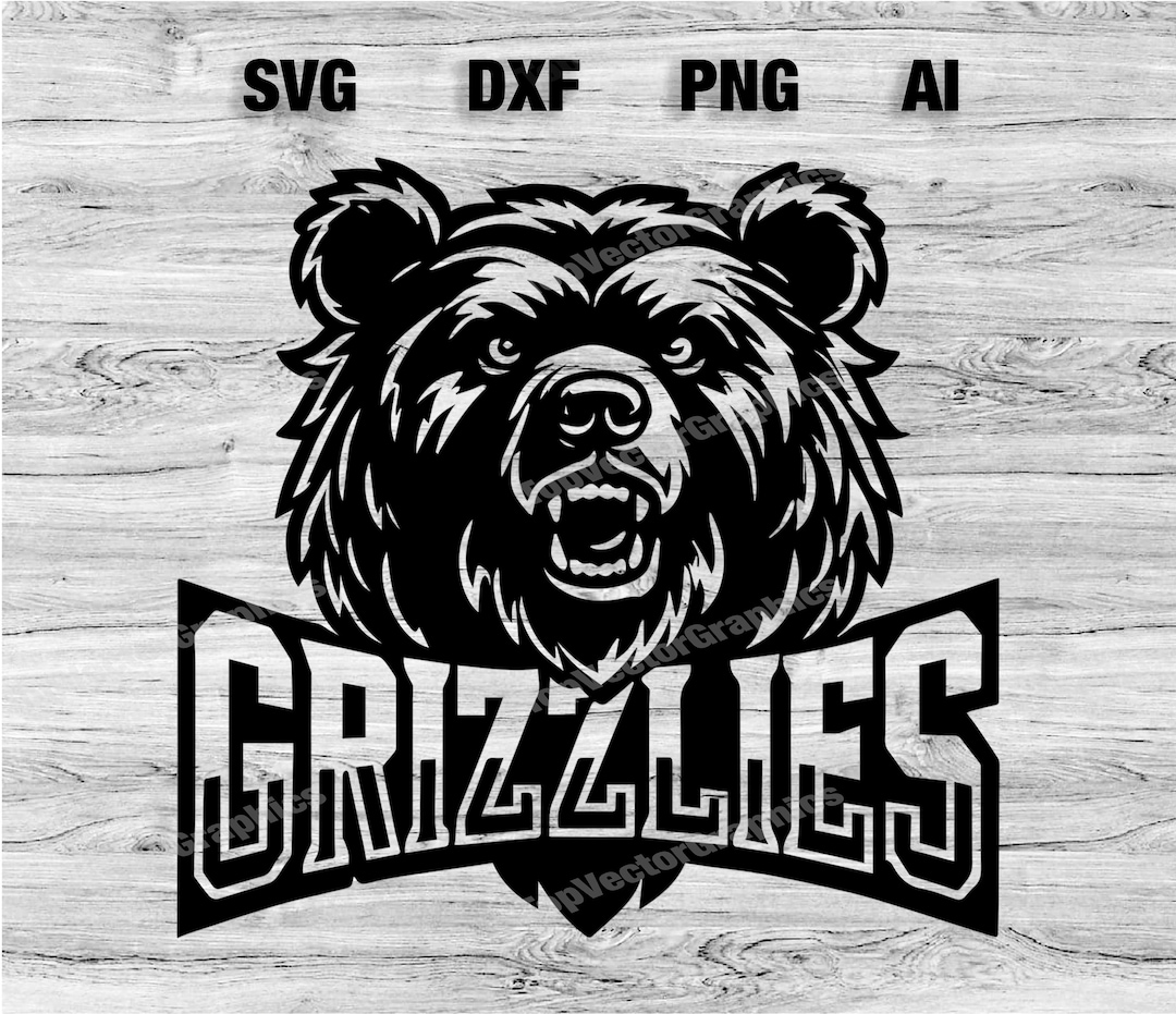 Grizzlies Sport Team Logo SVG, PNG, Dxf, Ai File | Baseball, Basketball ...