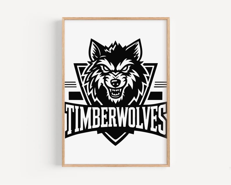 Timberwolf Vector Logo Timberwolves Sport Team Logo SVG, PNG, Dxf, Ai File | Baseball ...