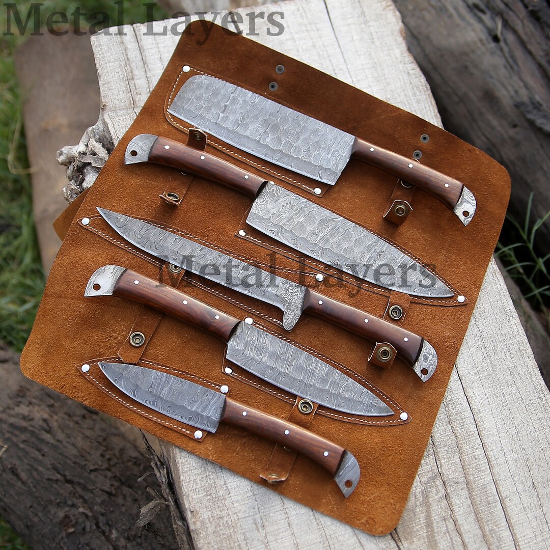 Premium Handmade Damascus Steel Knife Set main image 1