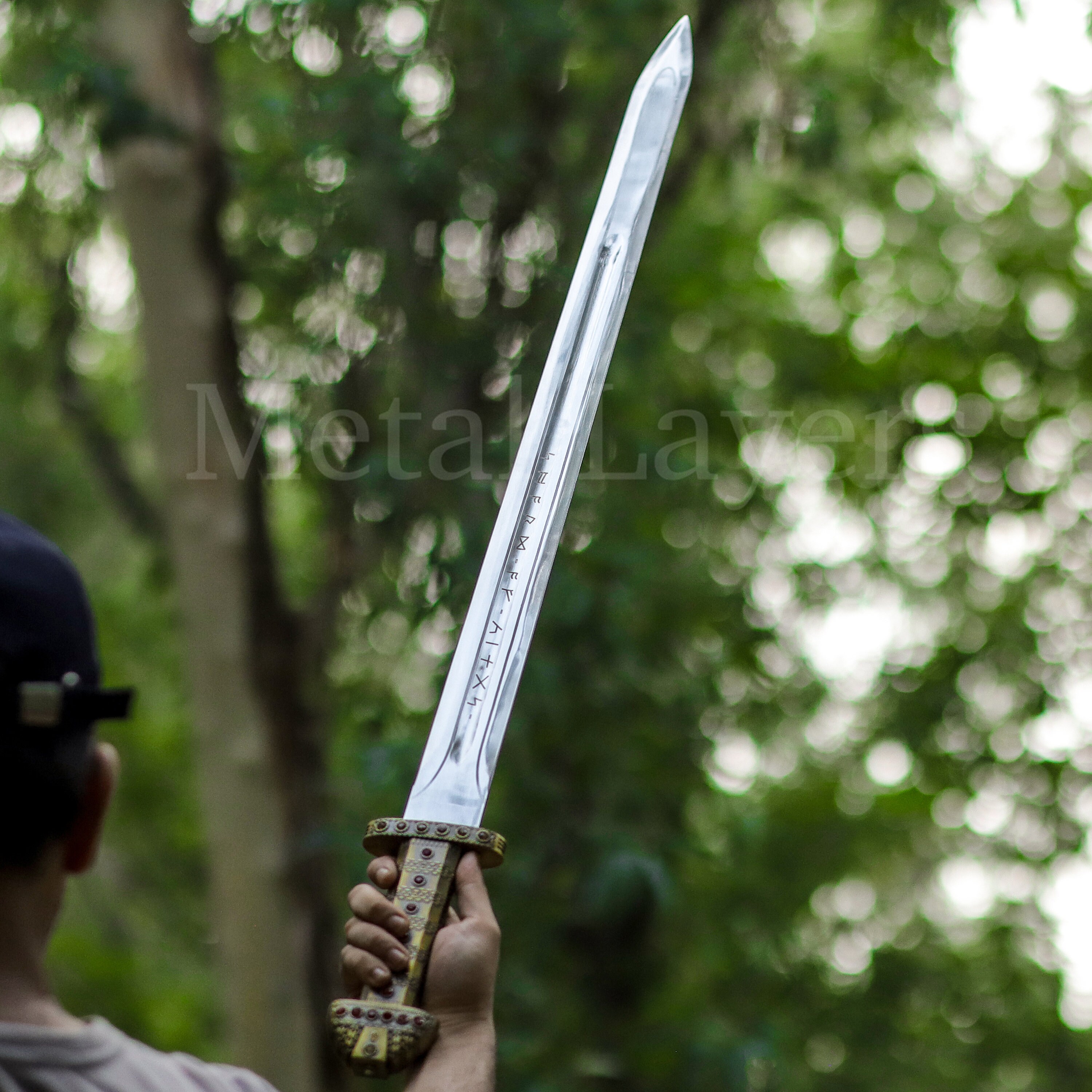 Viking Sword Of Ragnar Lothbrok Replica - 39.5 Inch Battle Ready Sword With Wooden Scabbard, Functional Collectible