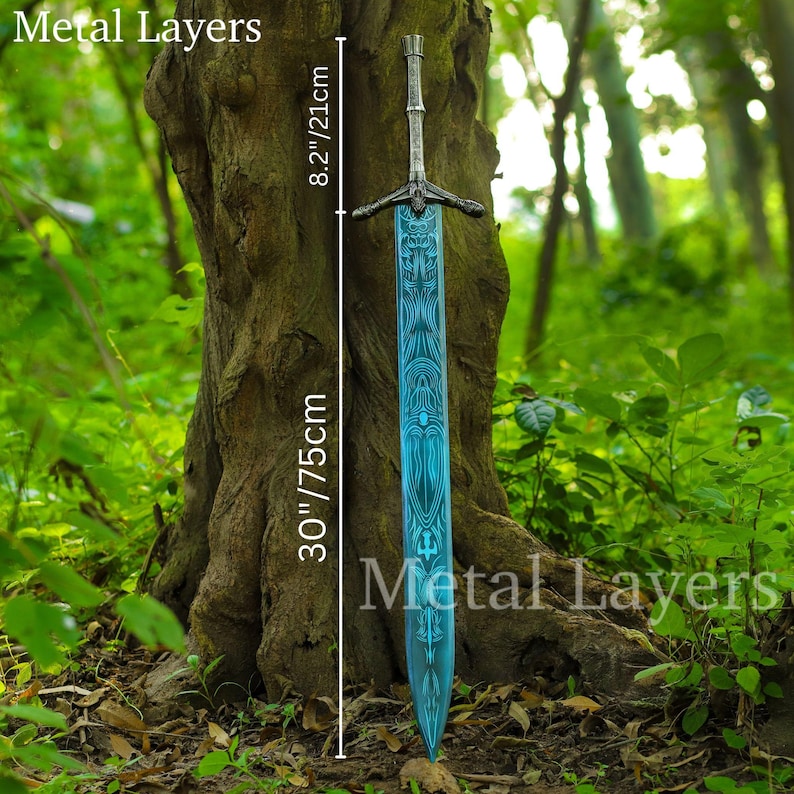 Handcrafted Dark Moon Greatsword with leather sheath, Elden Ring sword, Moonlight sword-Dark soul,Gift for Gamers,Boyfriend,gift for him Moonlight sword