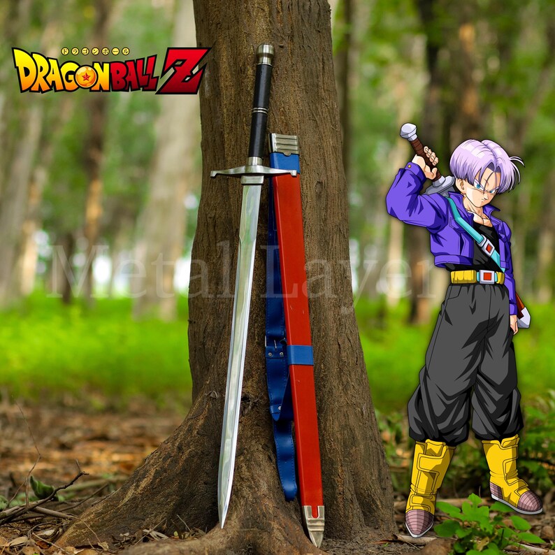 Dragon ball z swords with scabbard, trunks sword with scabbard, Handmade Prop sword