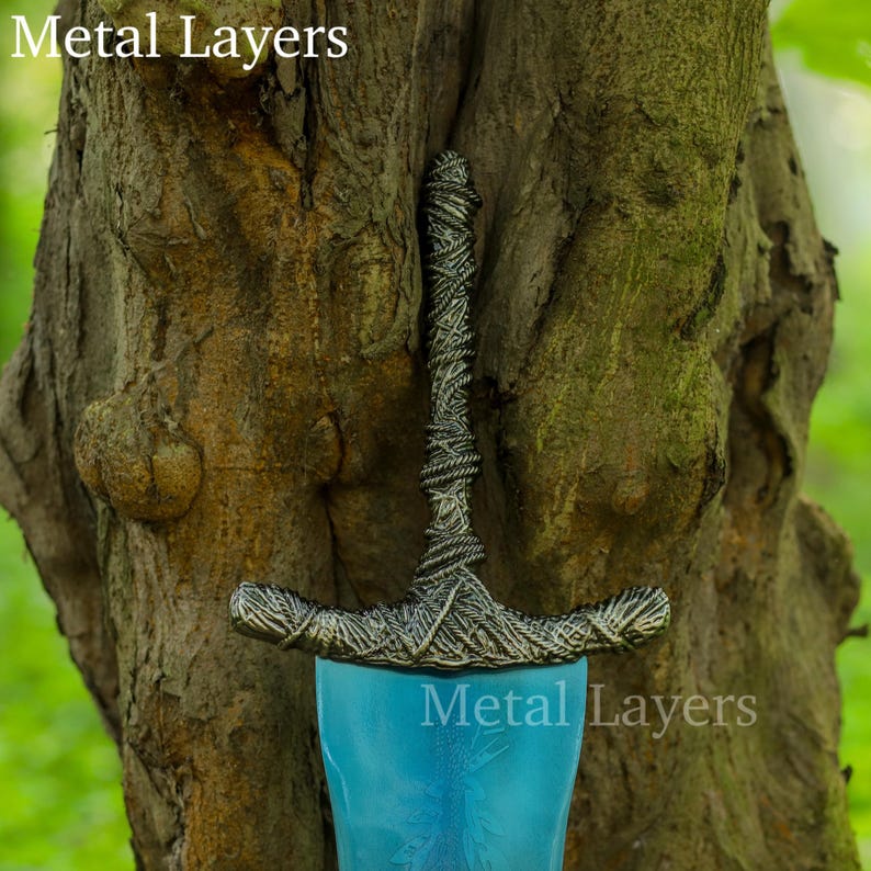 Handcrafted Dark Moon Greatsword with leather sheath, Elden Ring sword, Moonlight sword-Dark soul,Gift for Gamers,Boyfriend,gift for him image 2