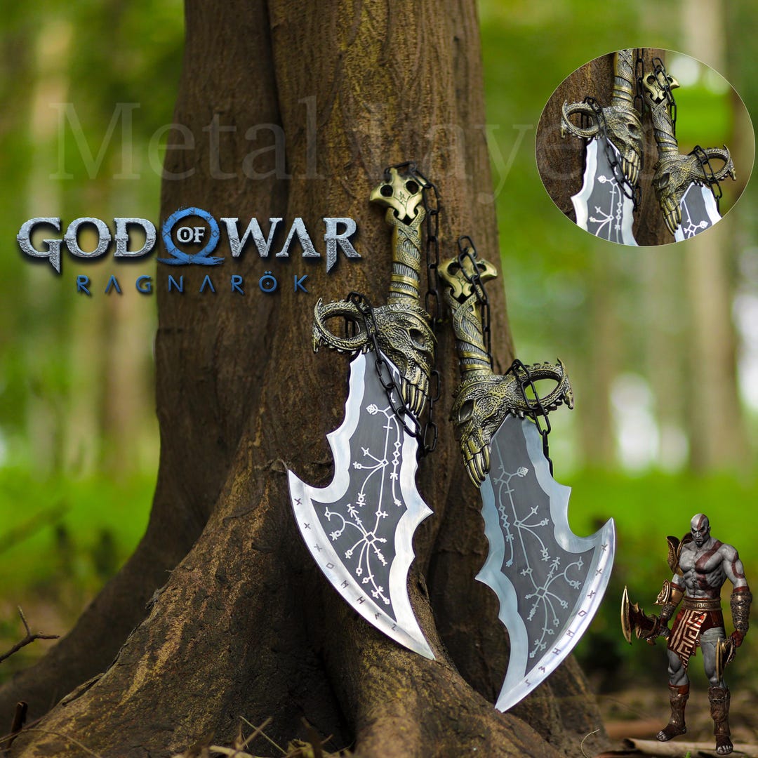 The God Of War Blades Of Chaos Replica Stainless Steel Twin Blade Set the-god-of-war-blades-of-chaos-replica-stainless-steel-twin-blade-set