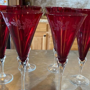 Champagne Holiday Flute Glasses by Lenox