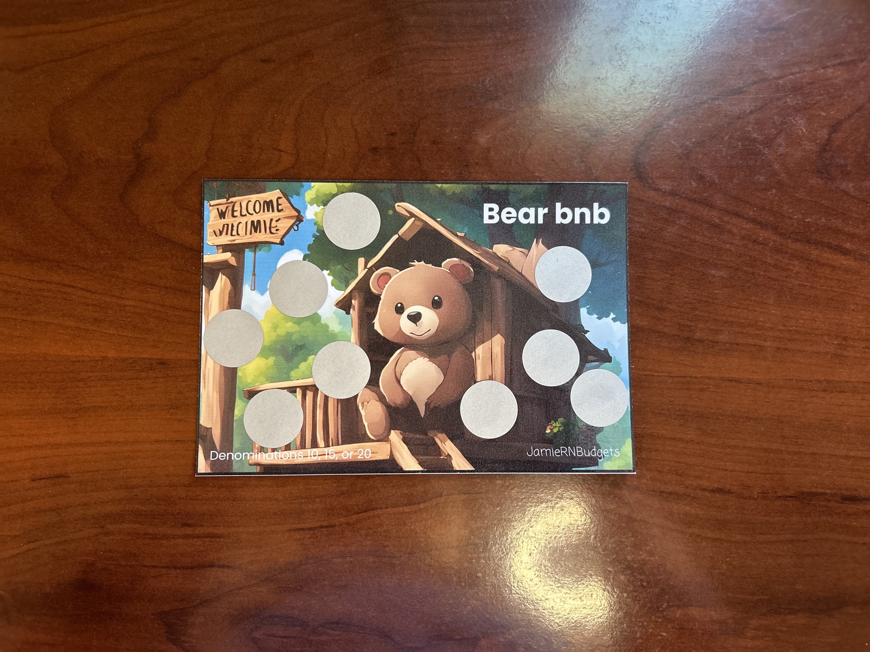 Bear Bnb A5 Savings Challenge - Etsy