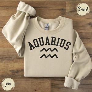 Aquarius Sweatshirt, Zodiac Glyph,Gift For Aquarius, Zodiac Astrology Horoscope Shirt, Unisex Crewneck Sweatshirt, Astrology lover gift