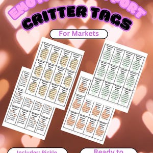 Médailles Emotional Support Critter pour Markets - Emotional Support Pickle - Taco - Poulet - Chat