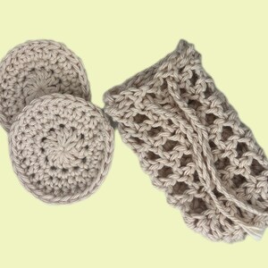 Handmade Crochet Soap Saver & Reusable Cotton Pads | Handmade Gift Ideas | Bathroom Gifts | Soap | Gift Basket Ideas | Soap Scrubbie |