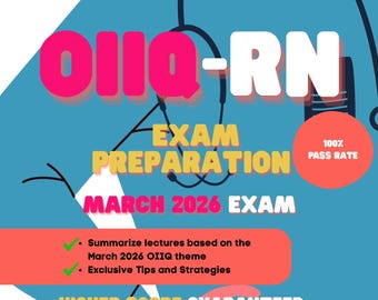 OIIQ RN Exam Prep | Quebec Nursing Review Guide (eBook, 159 Pages)