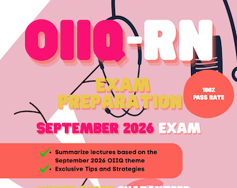 Préparation examen OIIQ IA 2026 | Guide d'étude de l'examen du Québec en sciences infirmières | Notes de l'OIIQ | Examen de l'accréditation des infirmières et infirmiers du Québec | eBook | 161 pages