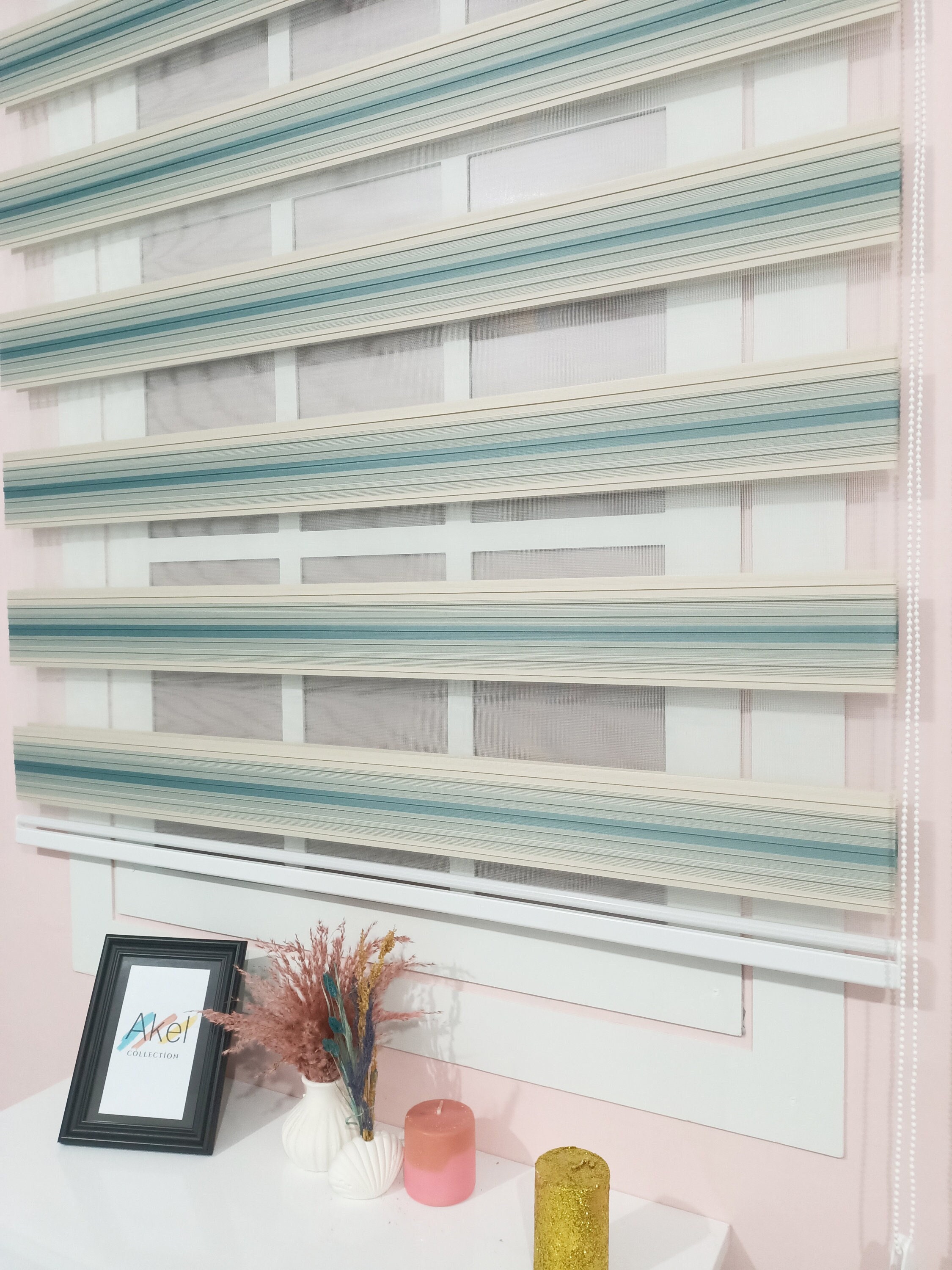 thumbnail image 2 of Astomi Motorized Zebra Blinds - Smart Home Integration With Alexa & App Control 2 of 10