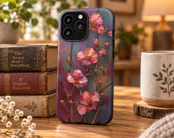 Robuste Handyhülle mit Wildblumen-Mosaik-Effekt für iPhone 18, 17, 16, 15, 14, 12, 11, 8 Pro Max und Samsung S26, S25, S24, S23, S22 Plus Ultra