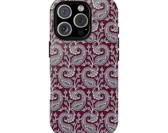 Ästhetisches, robustes Handycase im indischen Volkskunst-Blockdruck-Design für iPhone 17, 16, 15, 14, 12, 11, 8 Pro Max und Samsung S26, S25, S24, S23, S22, S21 Plus Ultra