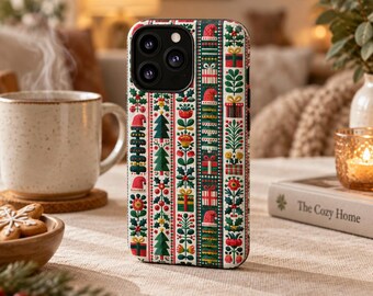 Robuste Handyhülle im Retro-Hygge-Stil im skandinavischen Design für iPhone 18, 17, 16, 15, 14, 12, 11, 8 Pro Max und Samsung S26, S25, S24, S23, S22 Plus Ultra