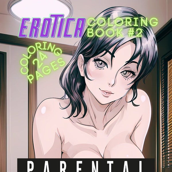 Erotica #2 25 Page NSFW Nude Female Anime Clip Art | Waifu Grayscale Coloring Book | Gift for Adults | Printable Art PDF | PNG | Wall Art