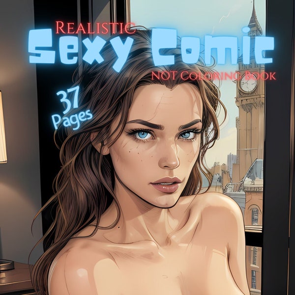 Sexy Comic Realistic NOT Coloring Book NSFW Digital Art Sexy Nude Anime female erotic pin up | for Adults | Printable PDF | Phone Wallpaper