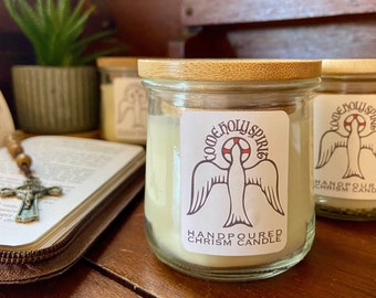 Handpoured Chrism Candle - 100% Soy Wax with Chrism Essence