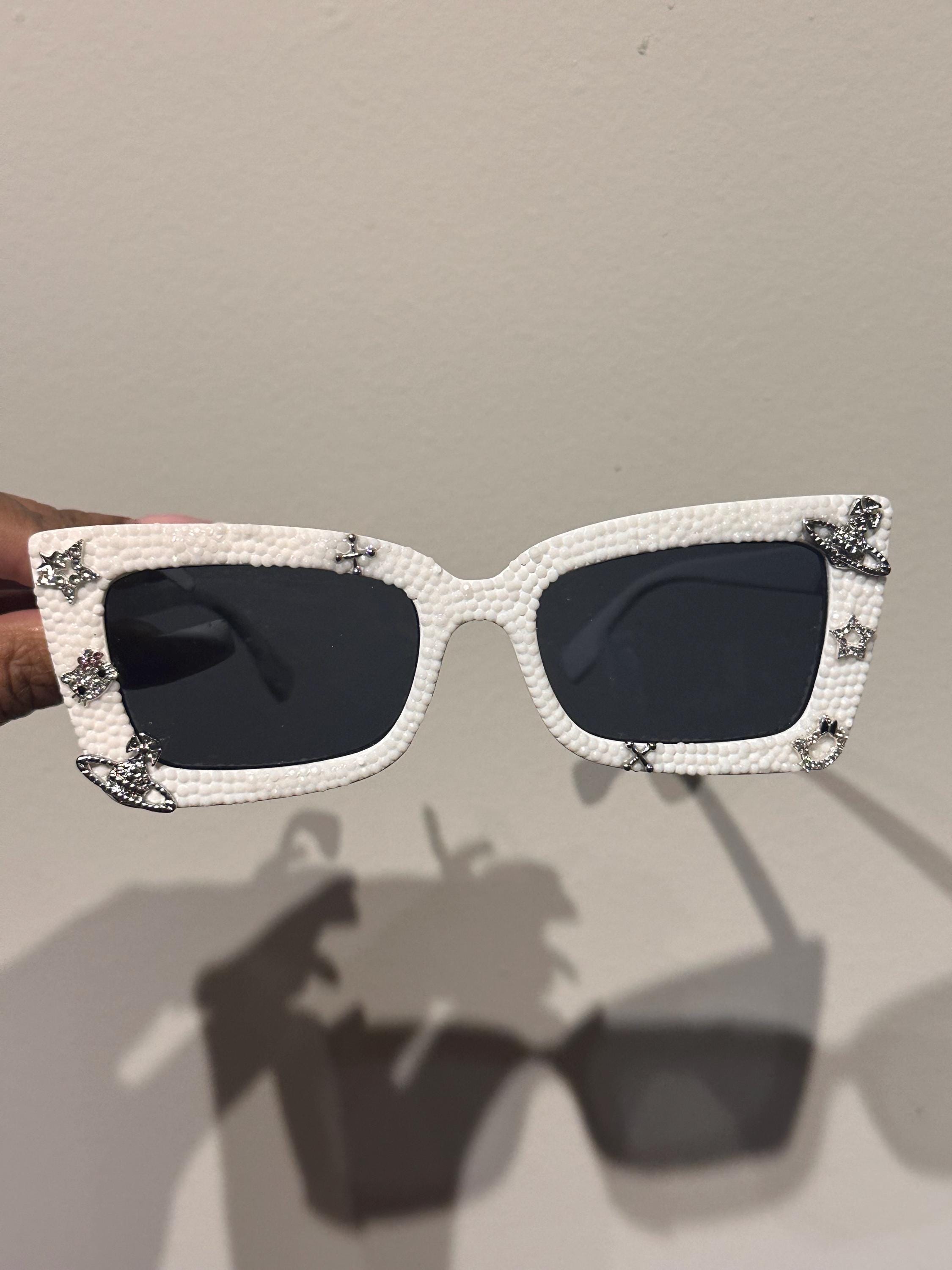 Y2K Rhinestone Flame Sunglasses Retro Glitter Wrap-Around UV Protection Amazon.com: LVIOE Polarized Sunglasses for Women, Rhinestone  main image 4
