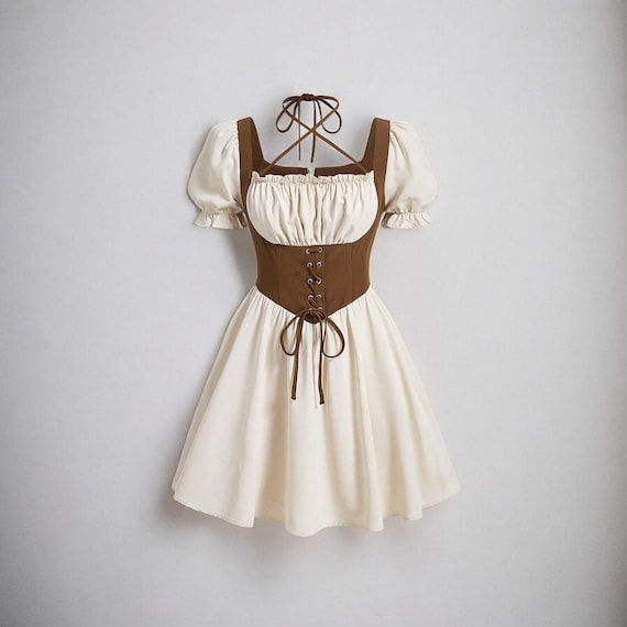 beige medieval dress Women Dress,Off Shoulder Dress, Woman Victorian Dress, Irish Chemise Costume,Renaissance Faire Dress,Fairy Dress,Gothic Witch inviting you to explore whsale25 Buy DAPHNE EMBROIDERED MAXI Shoe size:36