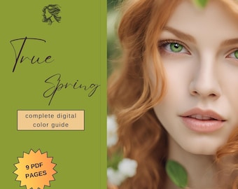 True Spring Palette | 12 Seasons Color Guide | Digital Color Swatches