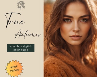 True Autumn Palette | 12 Seasons Color Guide | Digital Color Swatches