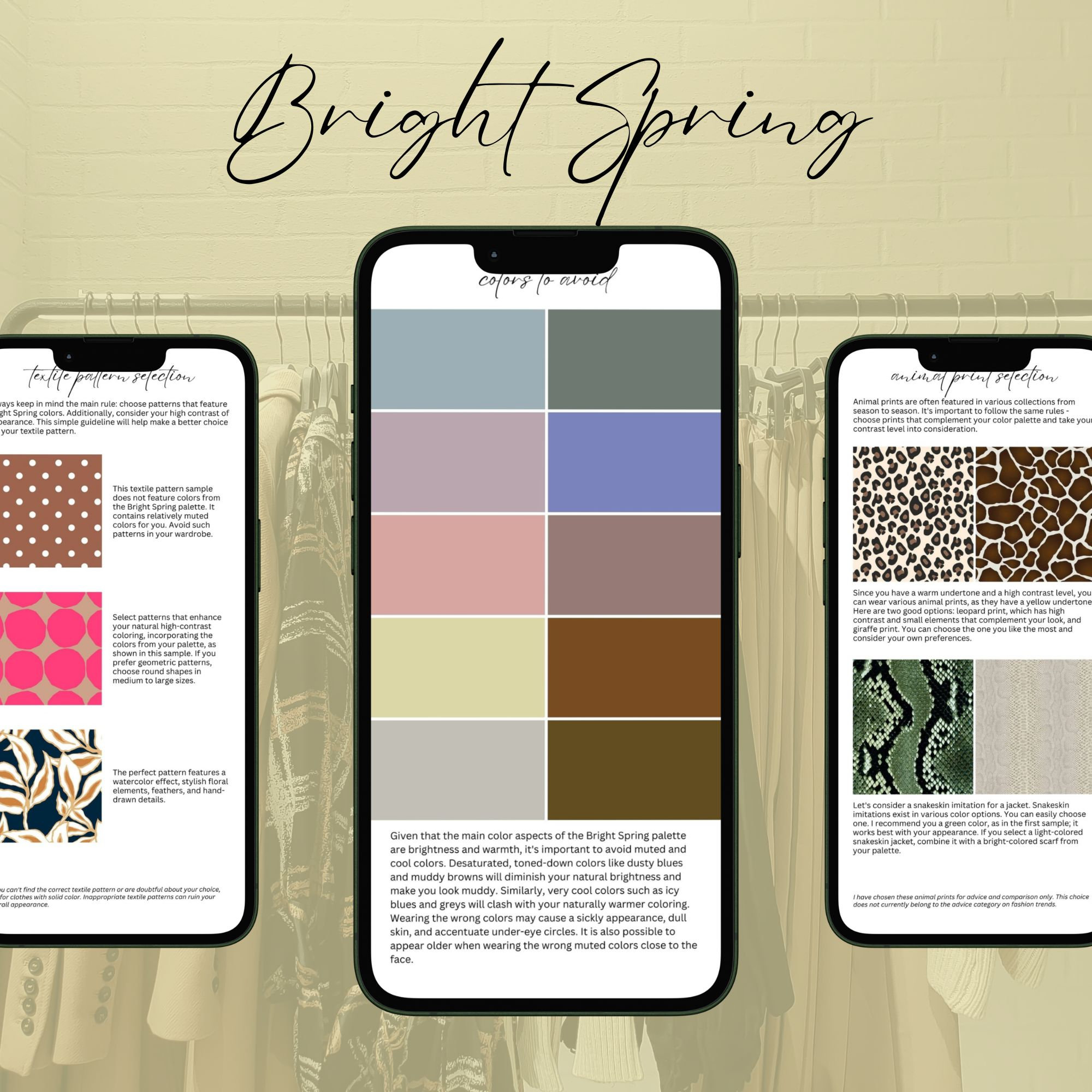Bright Spring Palette | 12 Seasons Color Guide | Digital Color Swatches -  Etsy, image size:2000x2000
