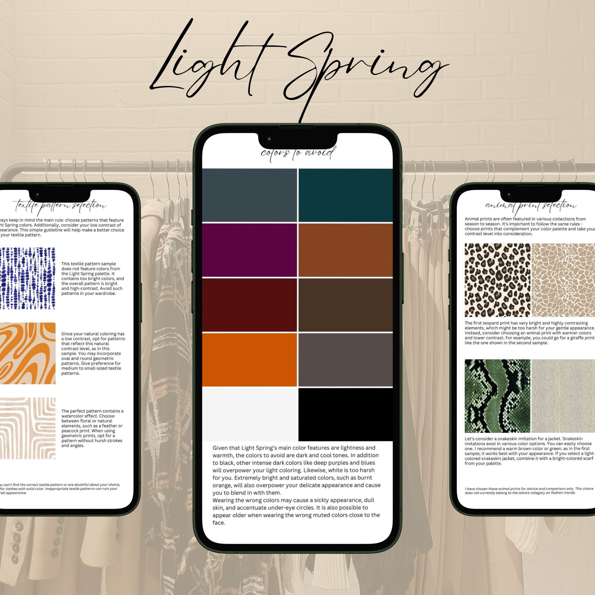 Light Spring Palette | 12 Seasons Color Guide | Digital Color Swatches -  Etsy, image size:2000x2000