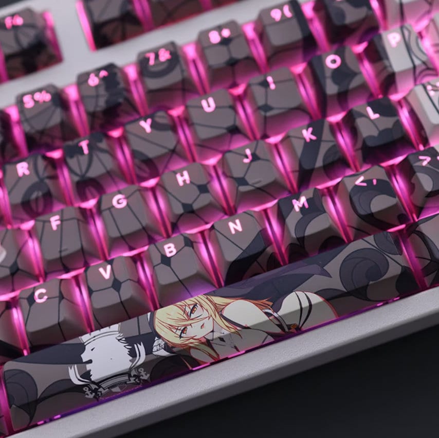 Anime Keycaps Girl Azur Lane Backlit Keycap, Gaming Keycap Set, PBT ...