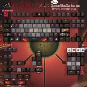 Backlit space Interstellar Keycap Set, Set 135pcs, Cherry Profile for Mechanical Keyboard, Cyberpunk Keycap Set, Neon Keycap Set, Gifts image 8