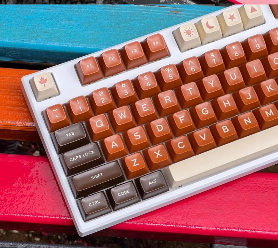 Classic Coffee 173keys Keycaps Set PBT Keycap Cherry Profile Keycap ...