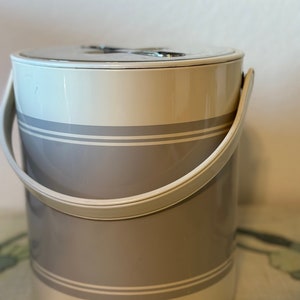 Phoenix Ice Bucket, Grey Stripe, summer pool party, bar cart essentials, man cave decor, drink accessories, cocktail hour party, happy hour