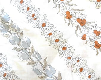 Lenzuolo con angoli elasticizzati singolo con stampa floreale retrò, misto cotone mussola senza stiratura, federa, vestito, camicia da notte, biancheria da camera da letto, colori neutri rustici e naturali