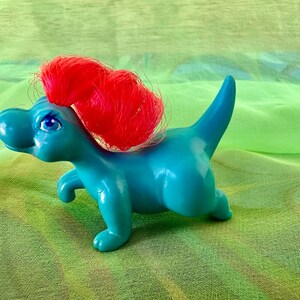 Vintage Darlin’ Dinos Lil’ Dinos and combs, sold separetly 1992 Meritus Figures, Neon Rainbow Hair, Y2K Millenial Nostalgia Lisa Frank image 9