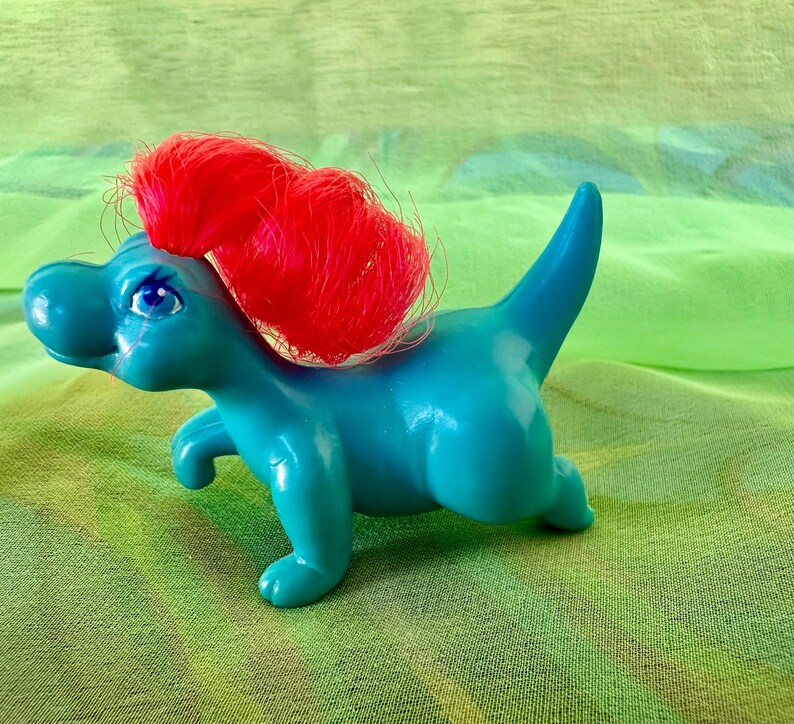 Vintage Darlin’ Dinos Lil’ Dinos and combs, sold separetly 1992 Meritus Figures, Neon Rainbow Hair, Y2K Millenial Nostalgia Lisa Frank image 9
