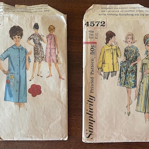 Vintage Nightgown sewing patterns, 1960s sewing patterns, Vintage Nightgowns, vintage appearal, retro women’s clothing, simplicity patterns