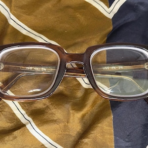 Vintage USS Glasses Frames 50-22, vintage men’s fashion, fashion eyewear,  military eyeglasses, retro fashion, safety eyewear