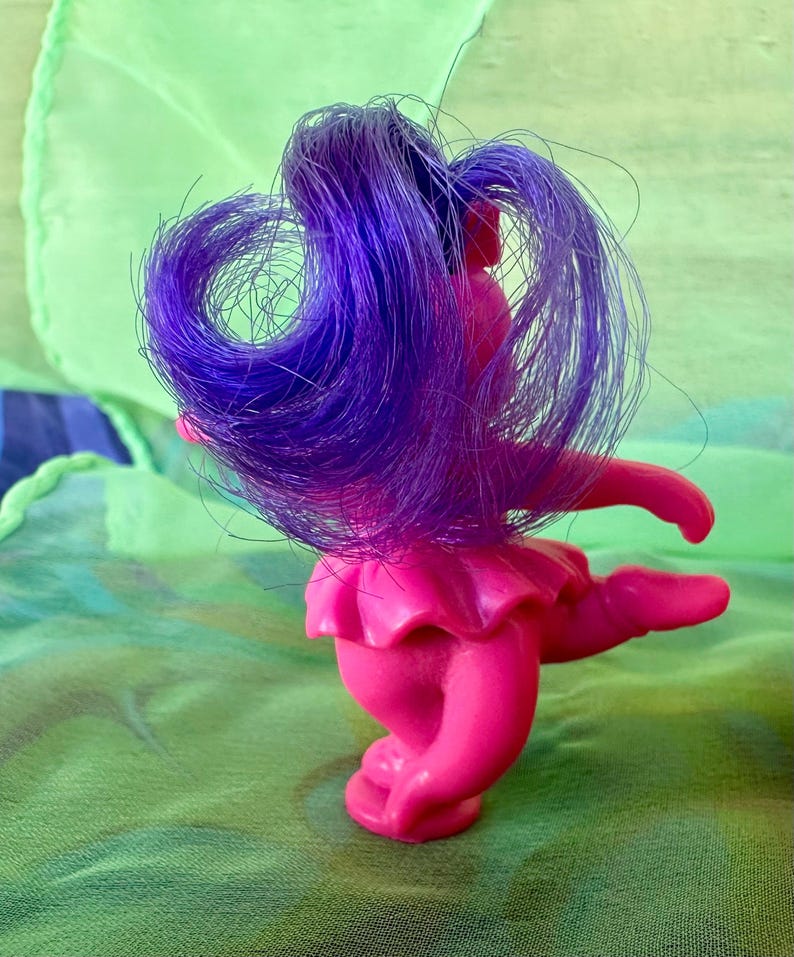 Vintage Darlin’ Dinos Lil’ Dinos and combs, sold separetly 1992 Meritus Figures, Neon Rainbow Hair, Y2K Millenial Nostalgia Lisa Frank image 11