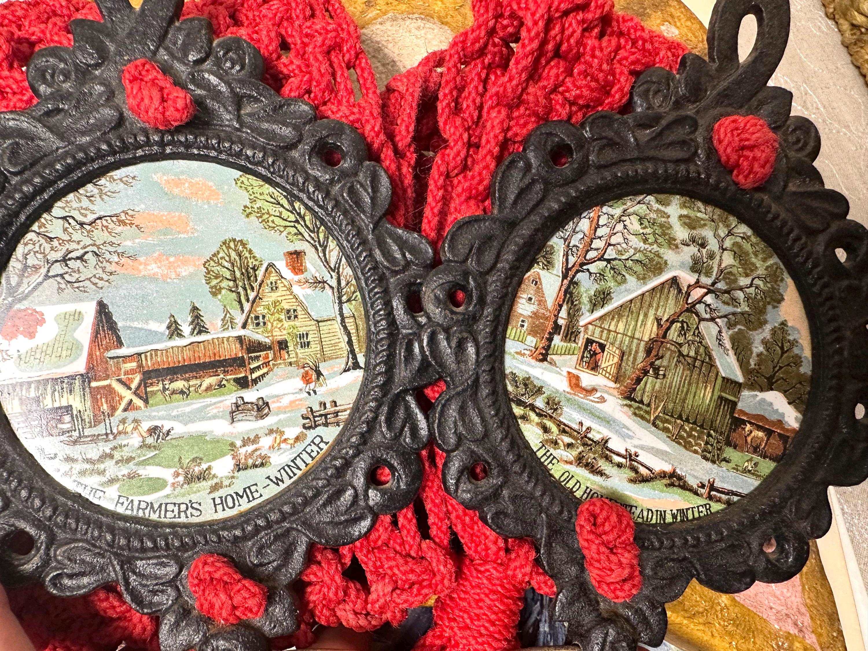Currier and Ives Red - Etsy