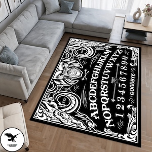 Quija Board Rug, Spirit Board Rug, Surreal Rug, Spiritüel Rug, Mystic Rug, Gothic Rug, Popular Rug, Salon Rug, Custom Rug, Modern Rug