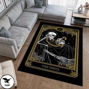 The Devil Skull Rug, Horror Skull Devil Rug, Gothic Area Rug, Soul Rug, Fantastic Rug, Horror Rug,Decor Rug, Decorative Rug,Gift Ideas