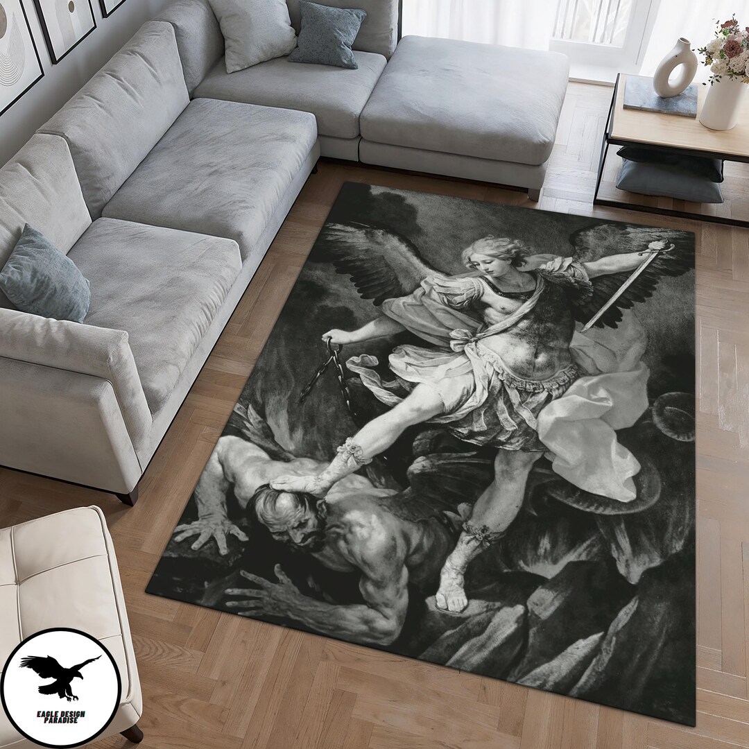 A Rug Hell The Mouth of Hell Design Rug, Renaissance Theme Rug, Gothic Design Rug ...