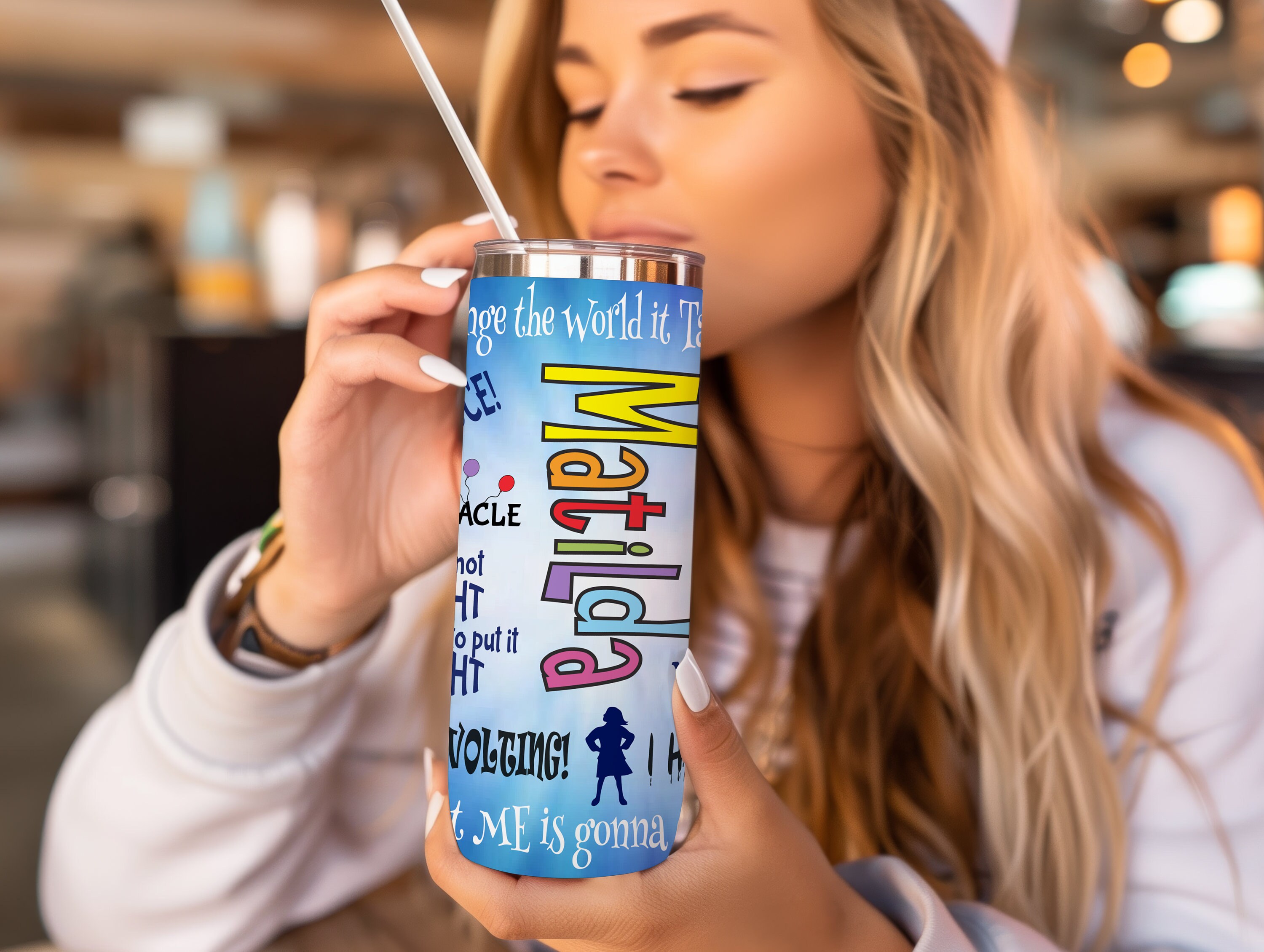 Matilda the Musical Tumbler: Gift for Performer, Stainless Steel